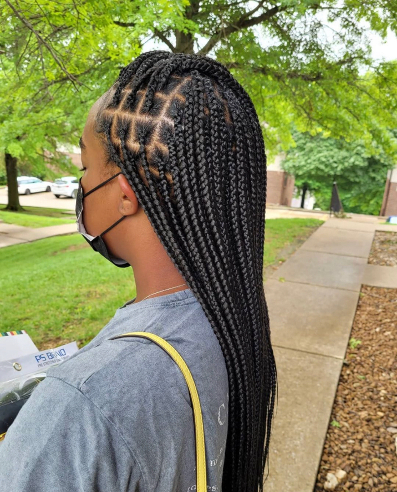 Knotless/box Braids(med-shoulder L)