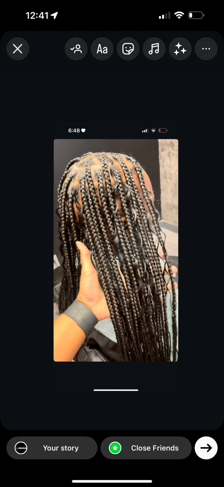 knotless braids.