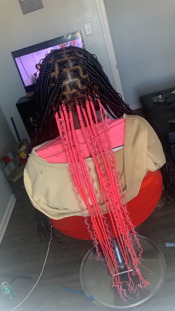 Smedium Knotless Braids at Hair Hustlaaa! in Humphrey, AR