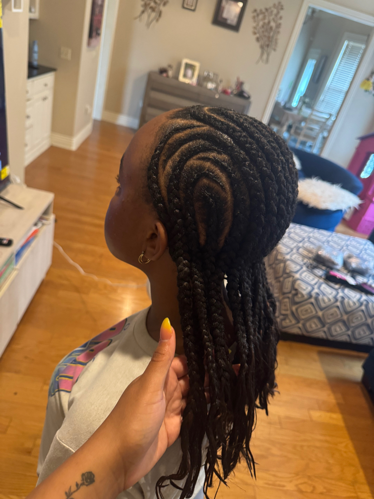 Childrens Braids Added Hair