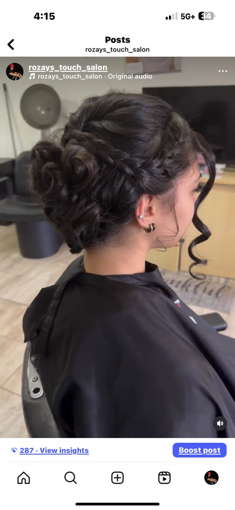 Up Do For Wedding Or Prom