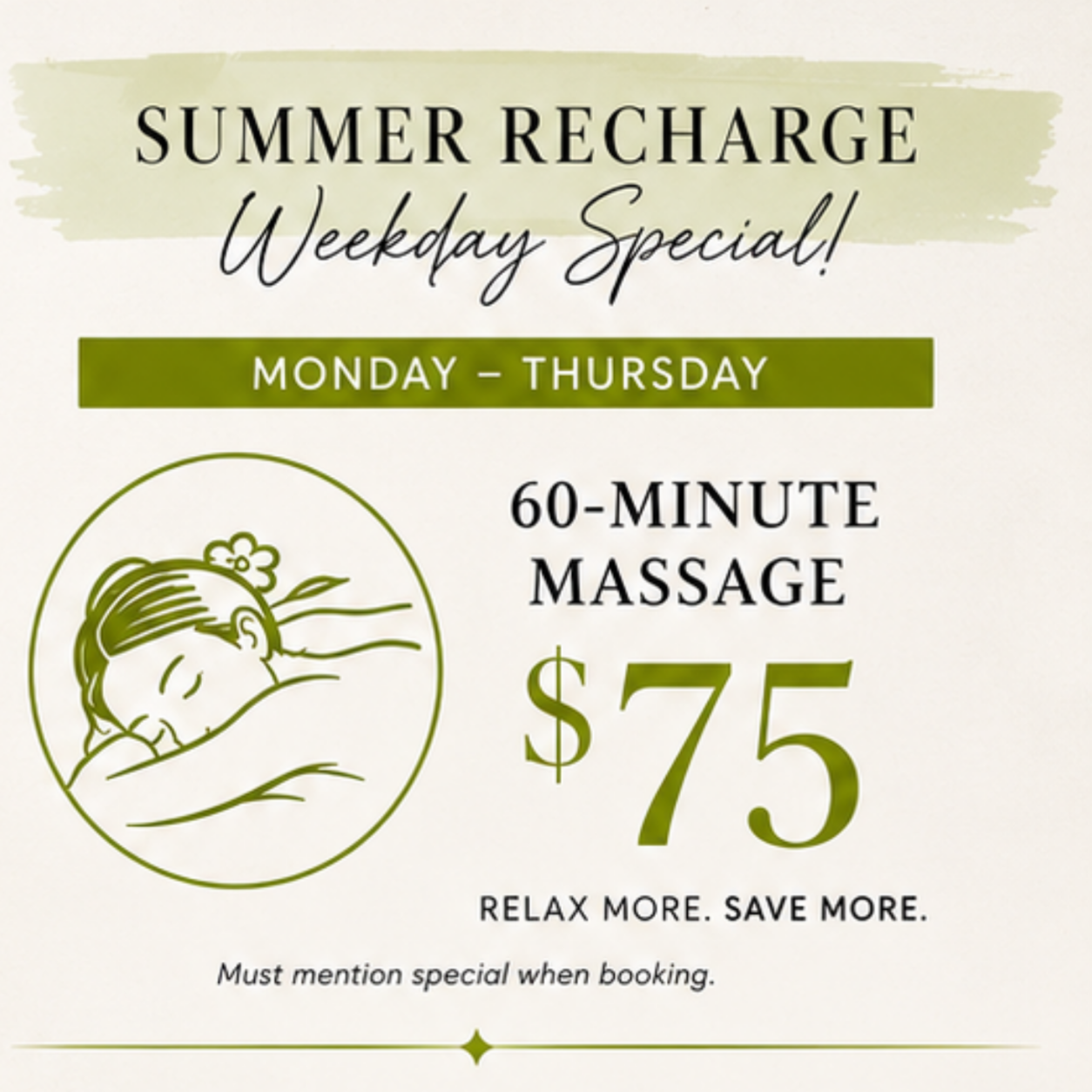 SUMMER Recharge Weekday Special at The Skin Bar & Med Spa in Bryant, AR