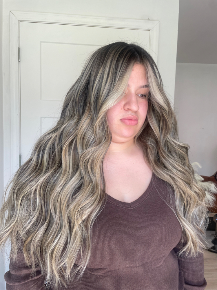 High Balayage Long Length Hair