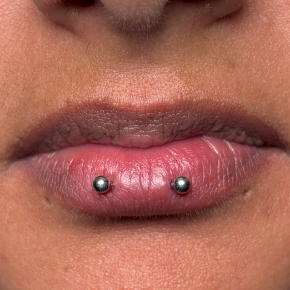 Horizontal Labret at Piercingtings in Jacksonville, FL