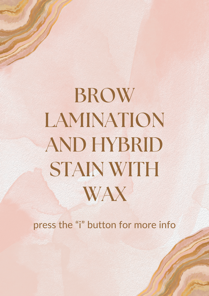 Brow Lamination With Hybrid Stain