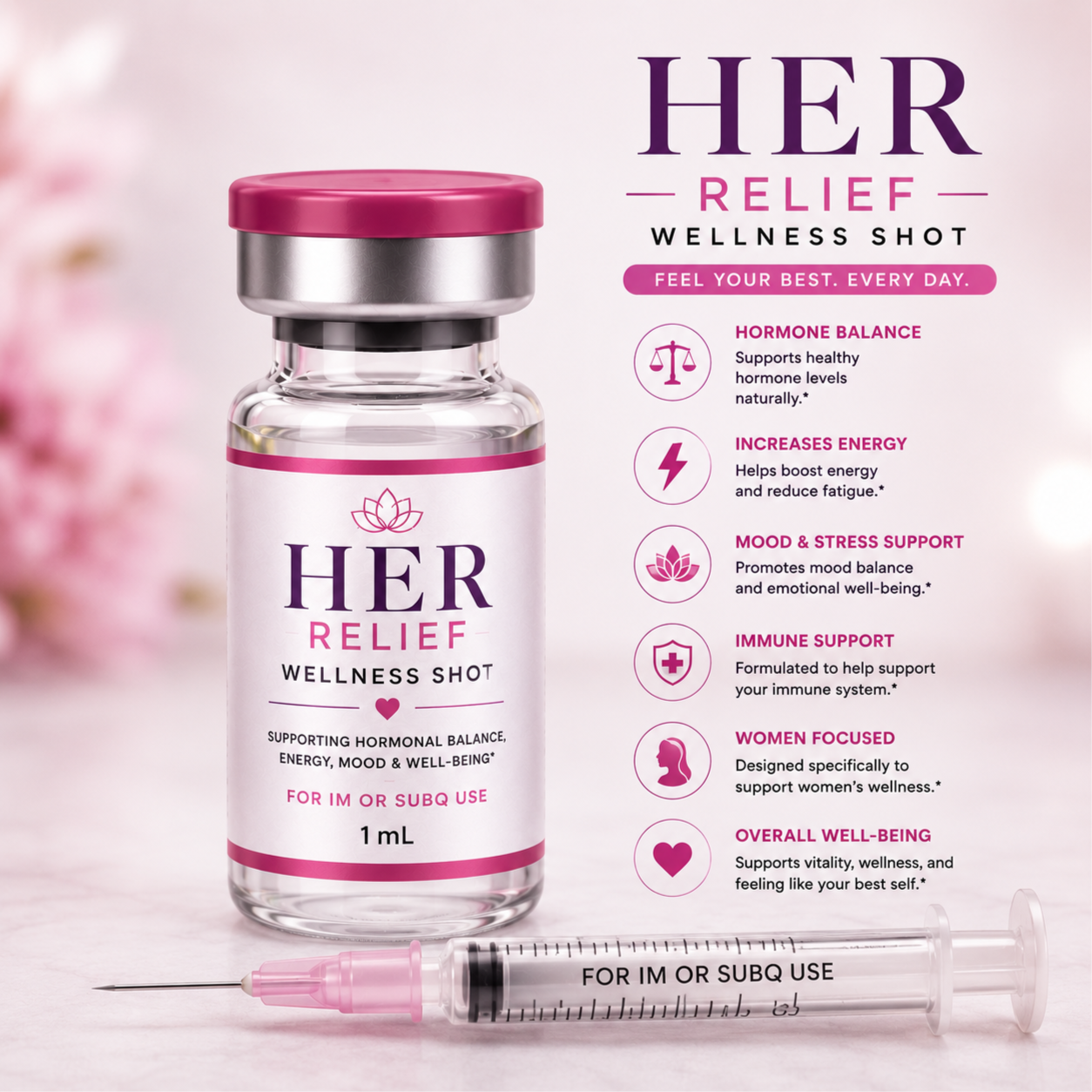 HER Relief Wellness Shot 💗 at Precision Total Health & Wellness Clinic in Plant City, FL