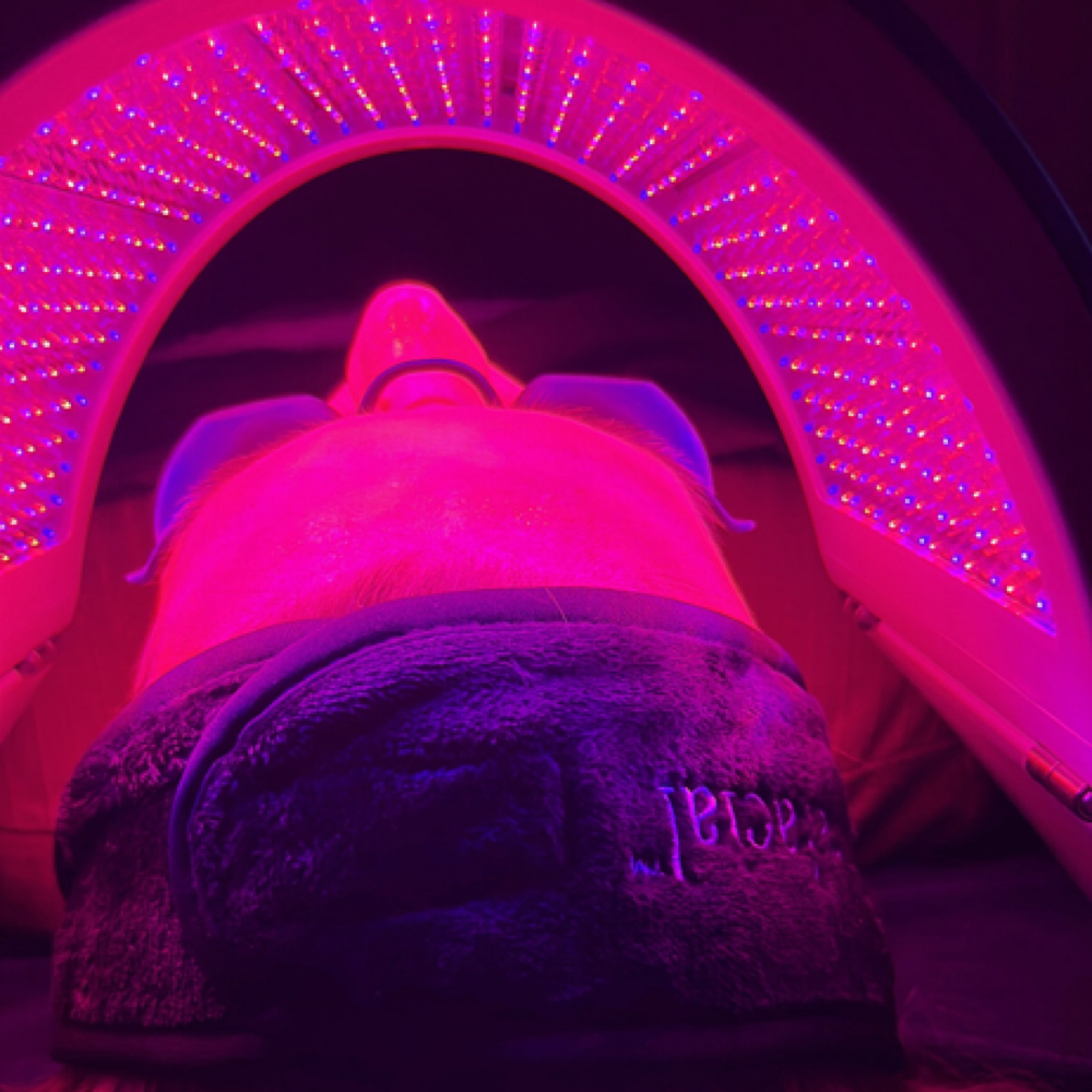 Blue Light Therapy Session at Brooke Hall Esthetics in Eddyville, KY