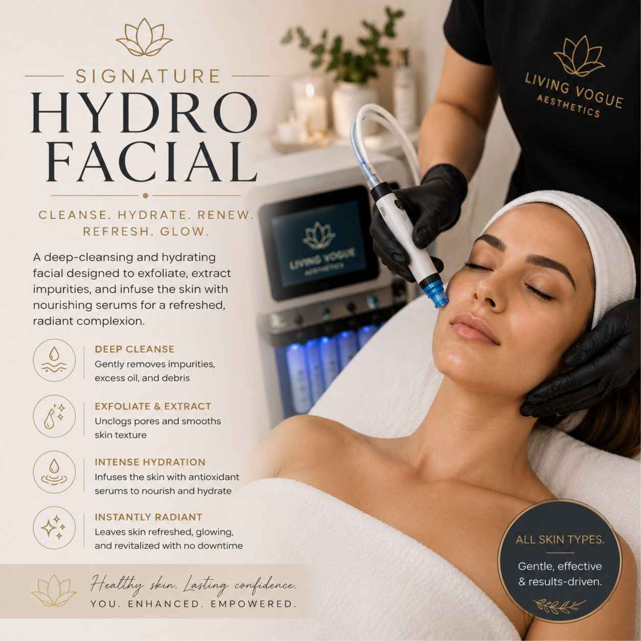 HydroFacial Treatment at Living Vogue Beauty & Aesthetics in Union, NJ