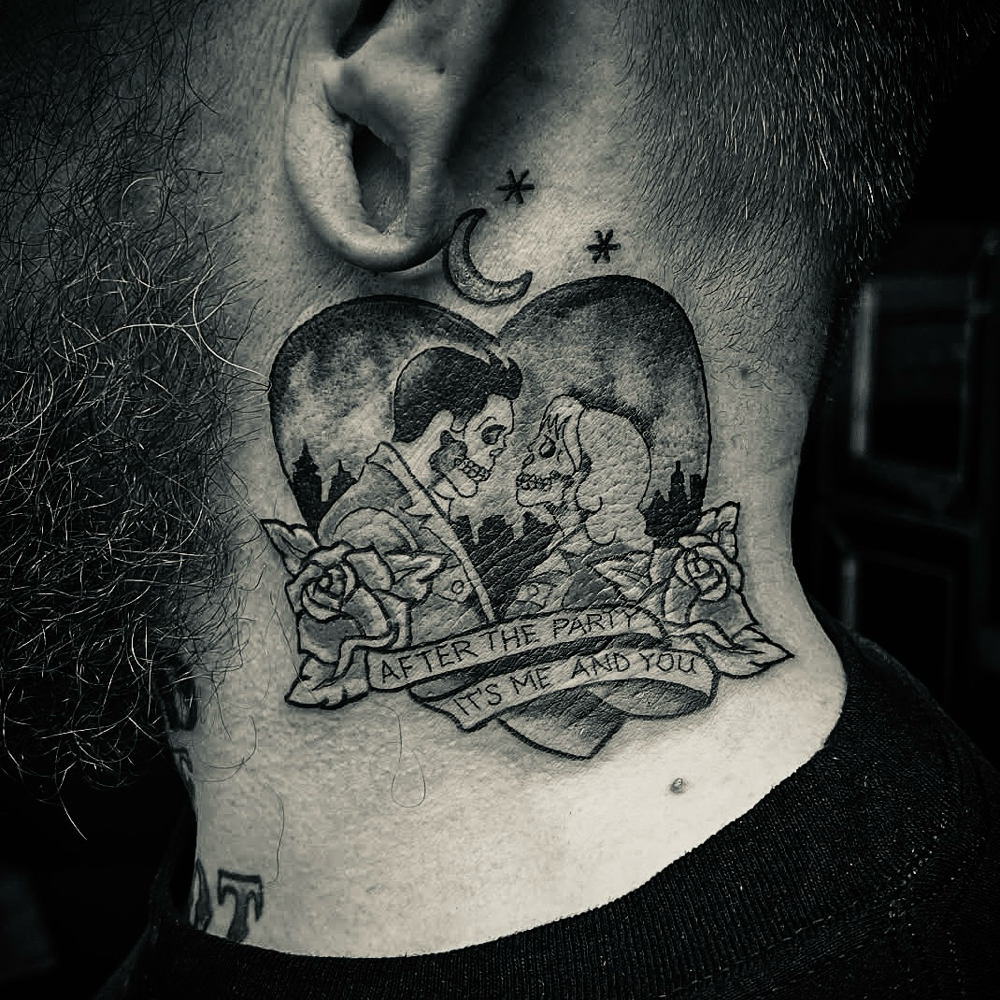 (Whole Side) Neck at Selena Maria Tattoos in Greece, NY