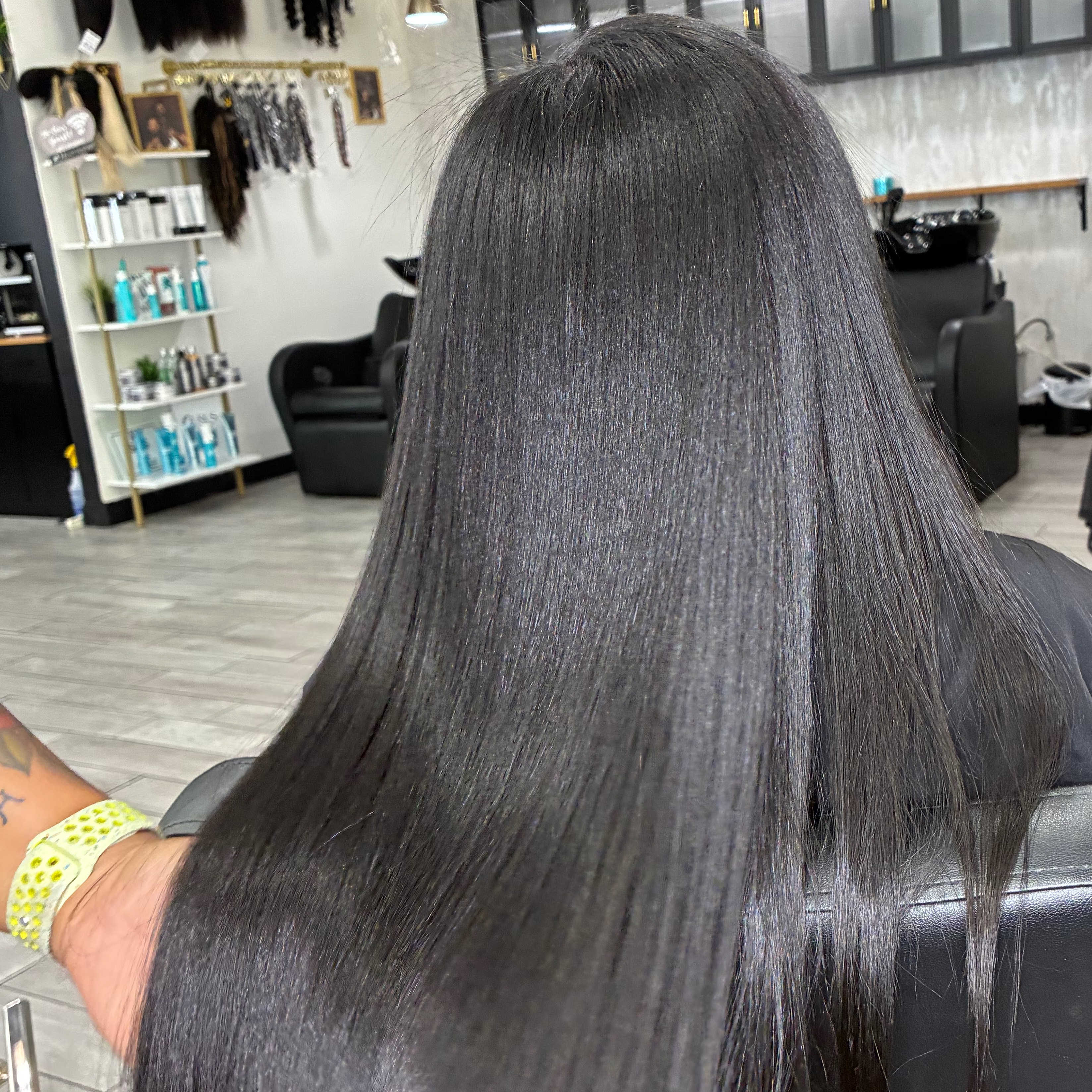 Moroccan Silk Press at Curls Avenue Salon in Memphis, TN