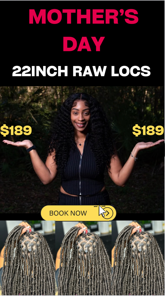 22 Inch Raw Locs Mothers Day Deal