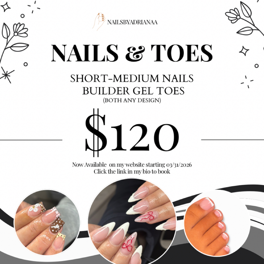 SHORT-MEDIUM PROMO at Nails By Adriana in Lynnwood, WA