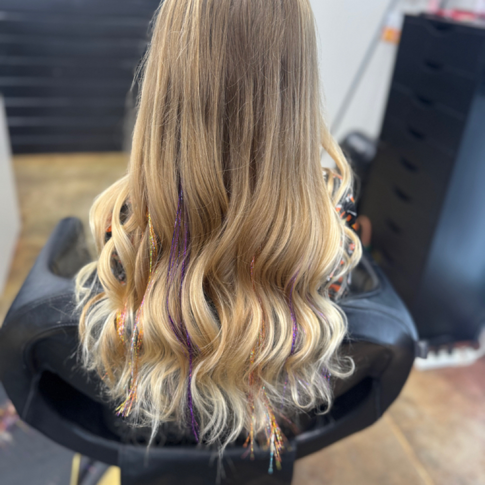 Hair Tinsel at Kaitlyn Does Hair in Van Alstyne, TX