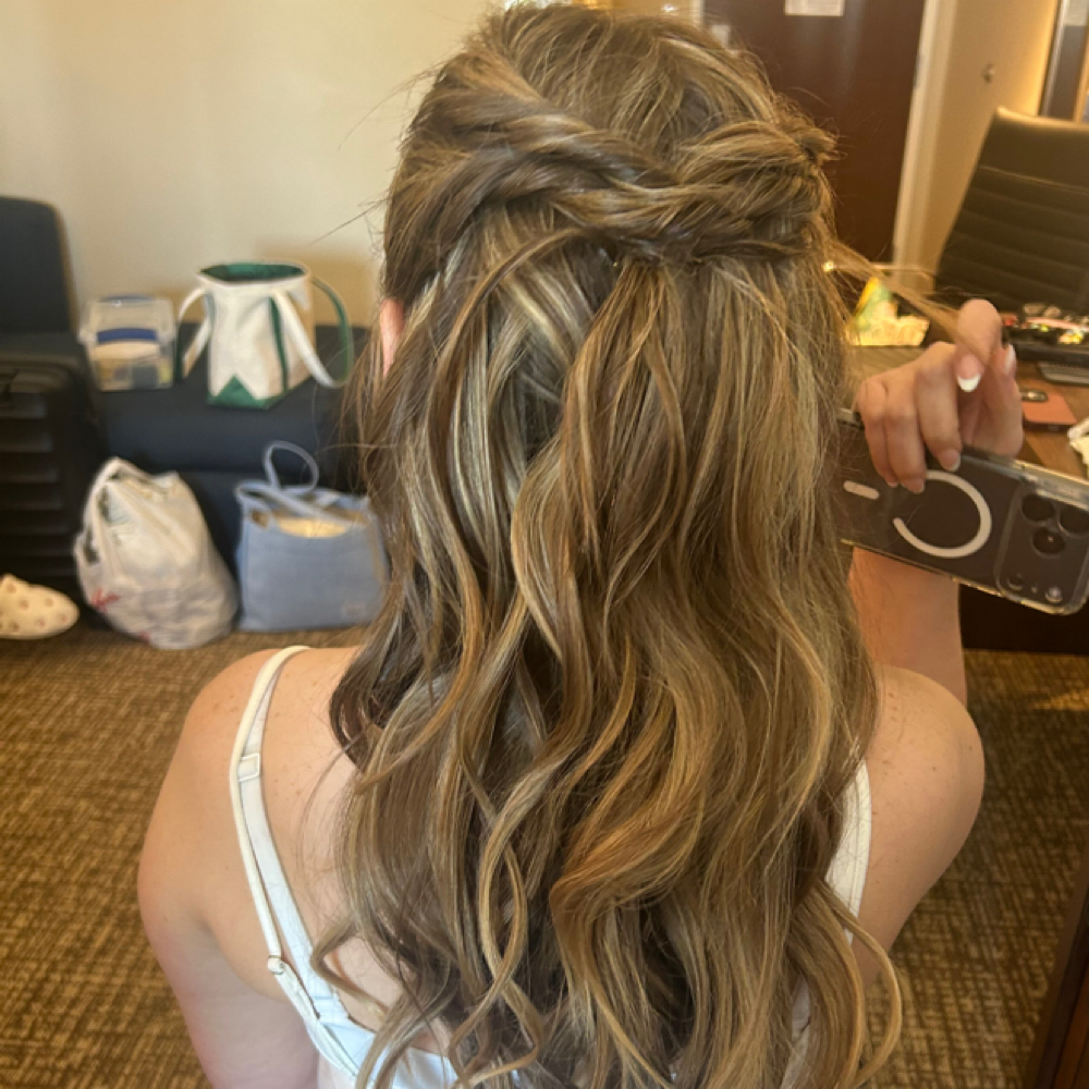 Half Updo at rEVAmped hair in Akron, OH