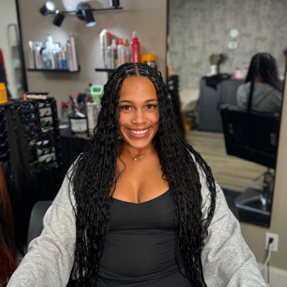 S/med Boho Knotless w/Human Hair at New Era Studios in San Antonio, TX