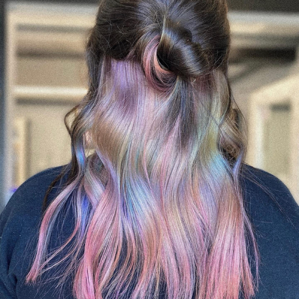 Underneath Or Split Dye With Vivids at KAM Beauty Studio in Granger, IN