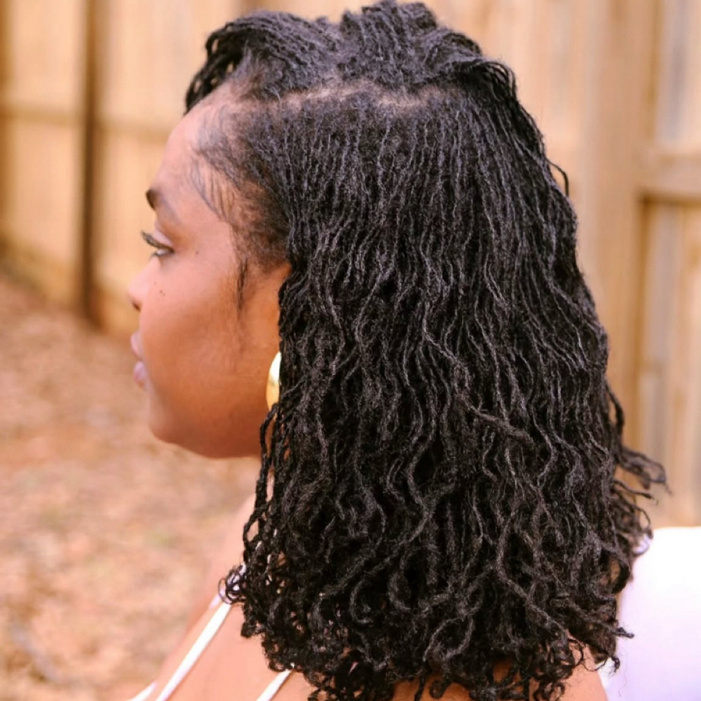 Sister Loc Retie at Natural Locs and Braids in Columbia, SC