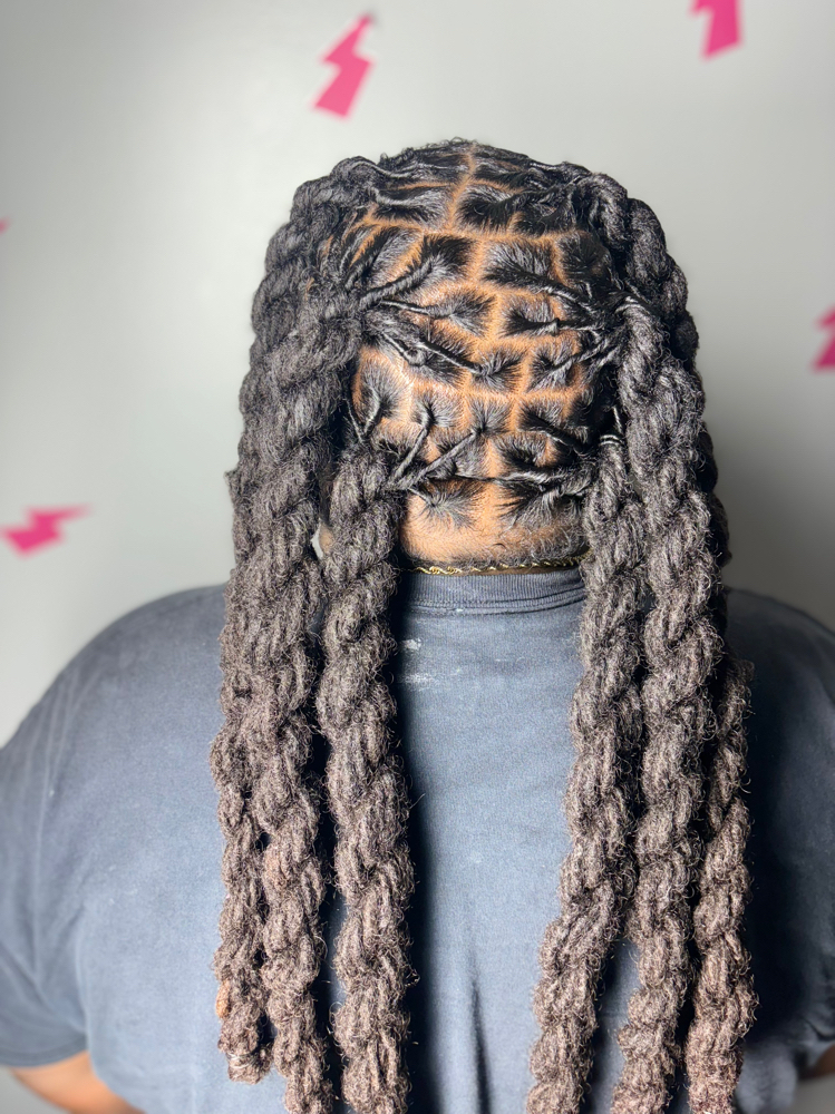 Less Than 100 Loc Long Hair To Back