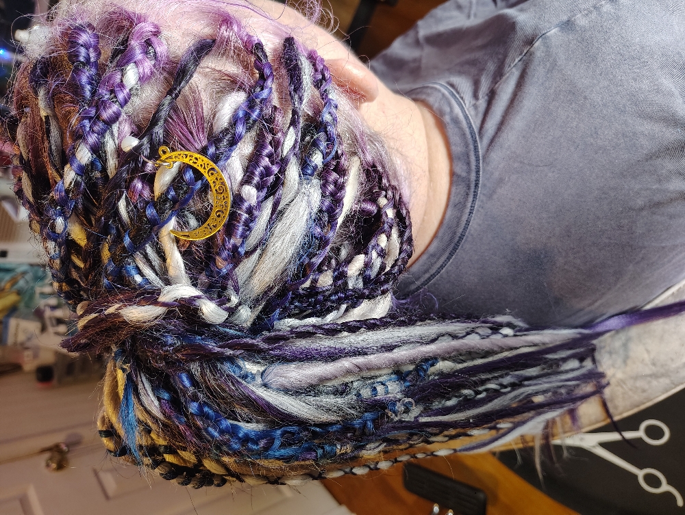 Dreadlock Hair Wrap Art at Color Crave Hair Fixx in Covington, VA