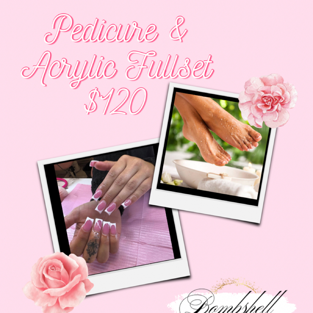 *SALE* Pedicure & Fullset Bundle at Bombshell Aesthetics in Monaca, PA