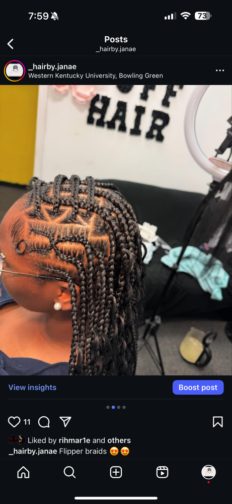 Flip Over Braids at _hairby.janae in Bowling Green, KY