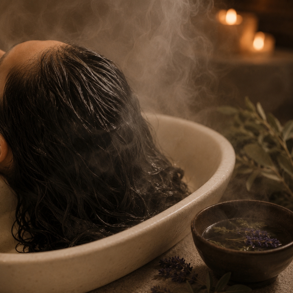 Aromatic Hair Steam Therapy Add-on at The Lavender Crown Studio in South Daytona, FL