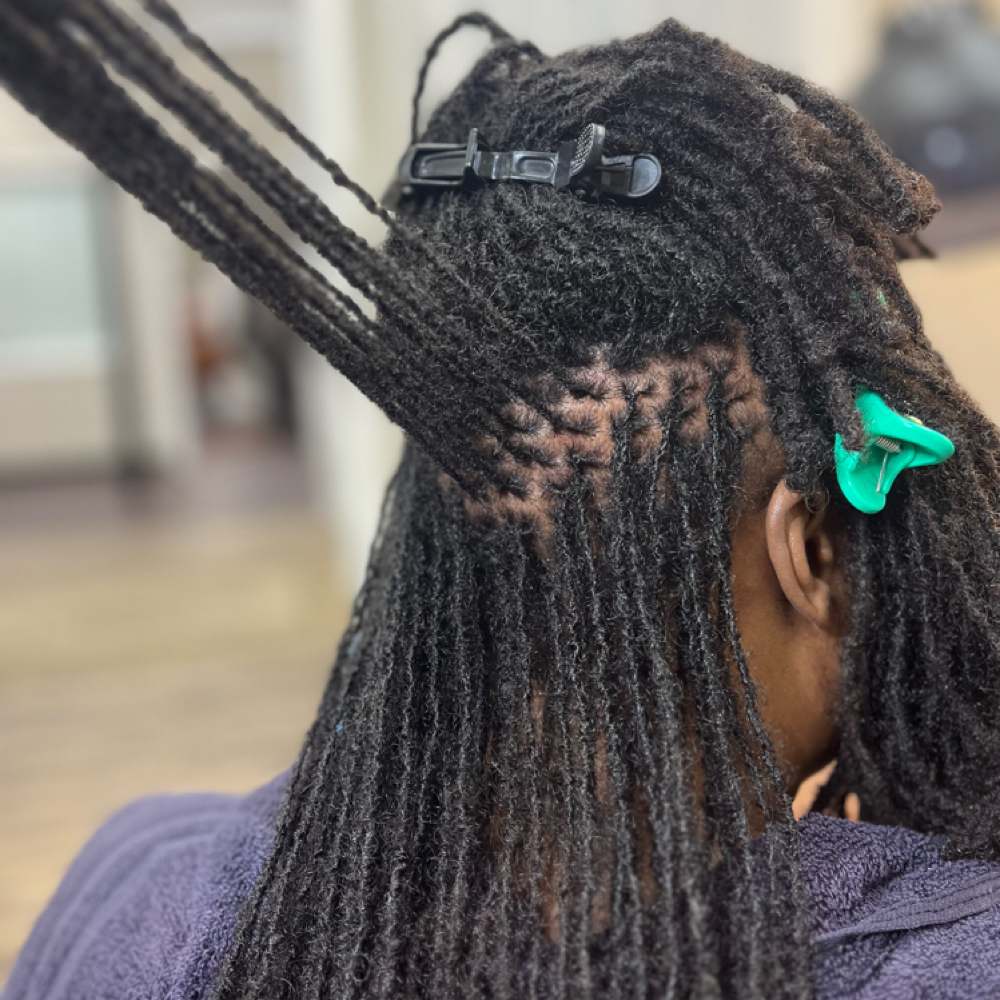 Microloc Maintenance (retie) at Alchemy of Locs LLC in Humble, TX