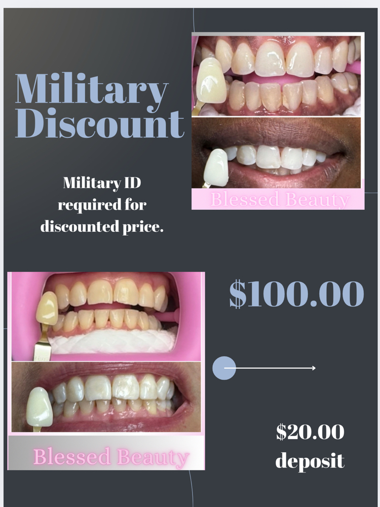 Teeth Whitening/ Military Discount at Blessed Beauty in El Paso, TX
