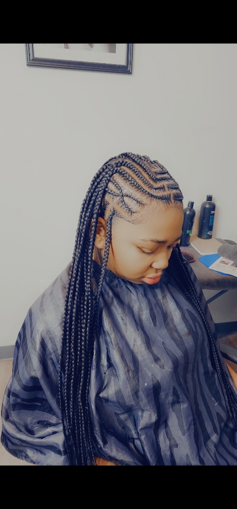 Fulani Knotless Braids at LG Stylez LLC in Fraser, MI