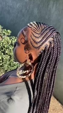 Fulani Braid at African Queen Hair Braiding in Beaumont, TX