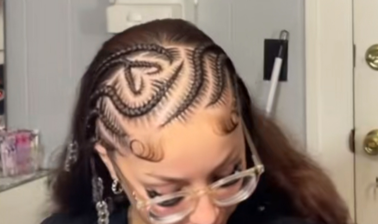 HALF BRAIDS WITH HEART