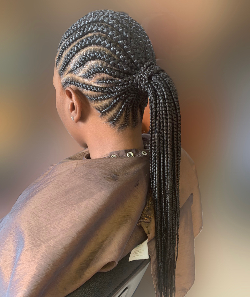 Feed-in Ponytail: Sm/Med.