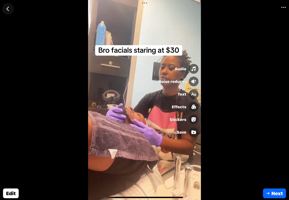 Back Facial Therapy at MsFingaFades in Lowell, NC