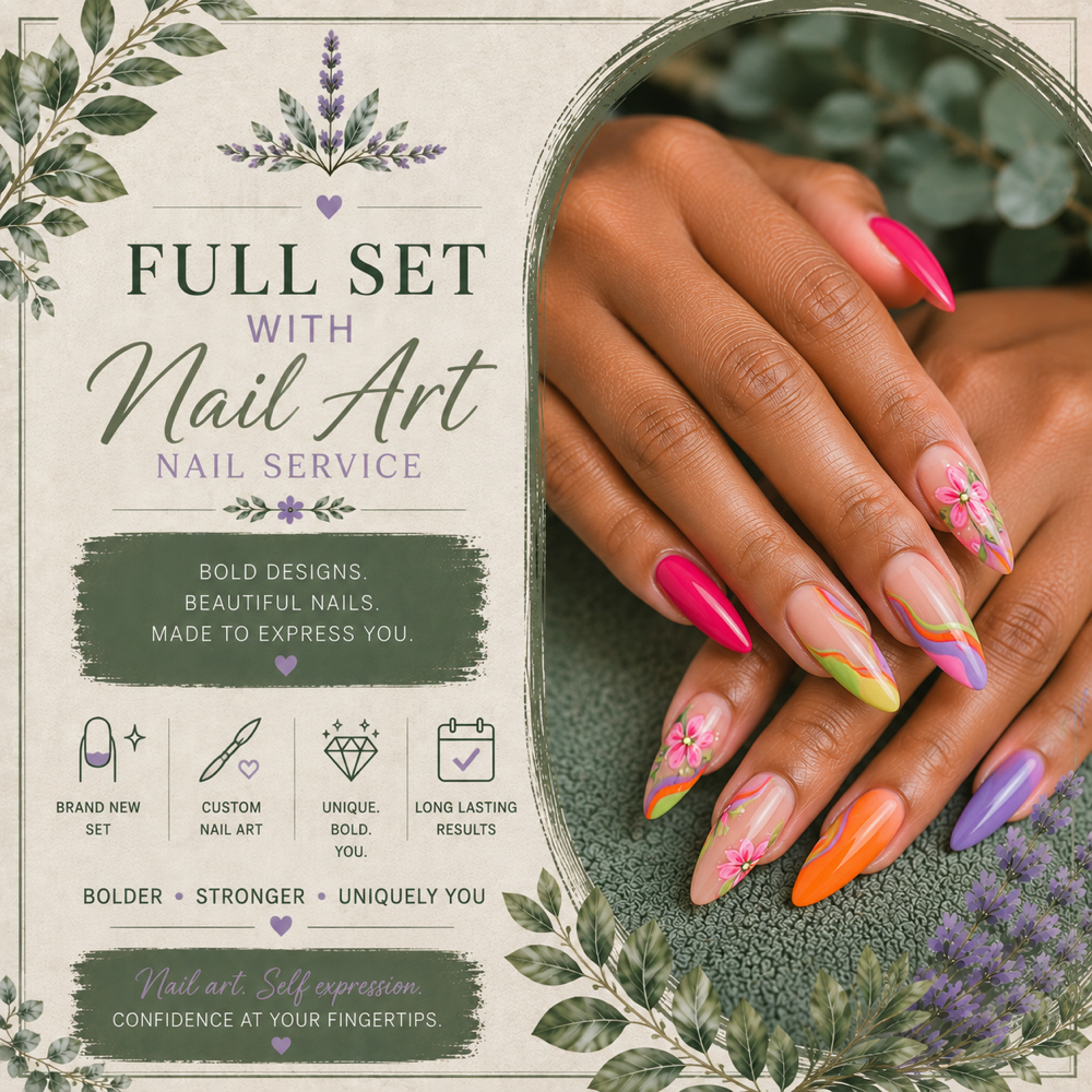 Full Sets With Nail Art at Otani Nails & Handmade Jewelry in Columbia, SC
