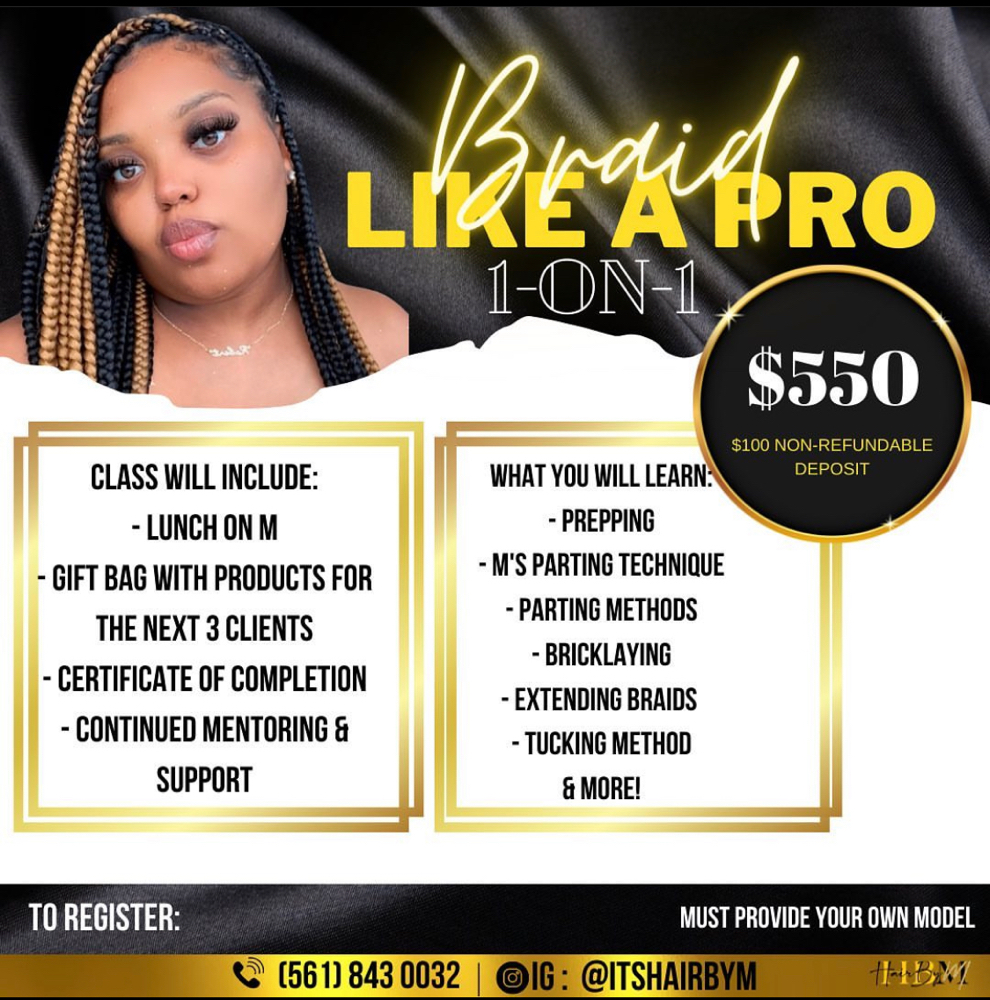 Braid Like A Pro 1-On-1 Class