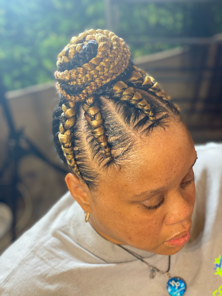 Ghana Braids Updo