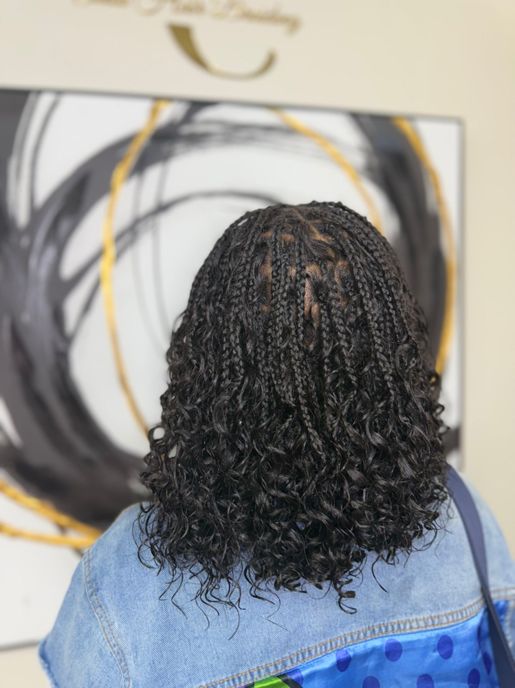 Boho Knotless Bob at Total Class Hair Braiding in Marietta, GA