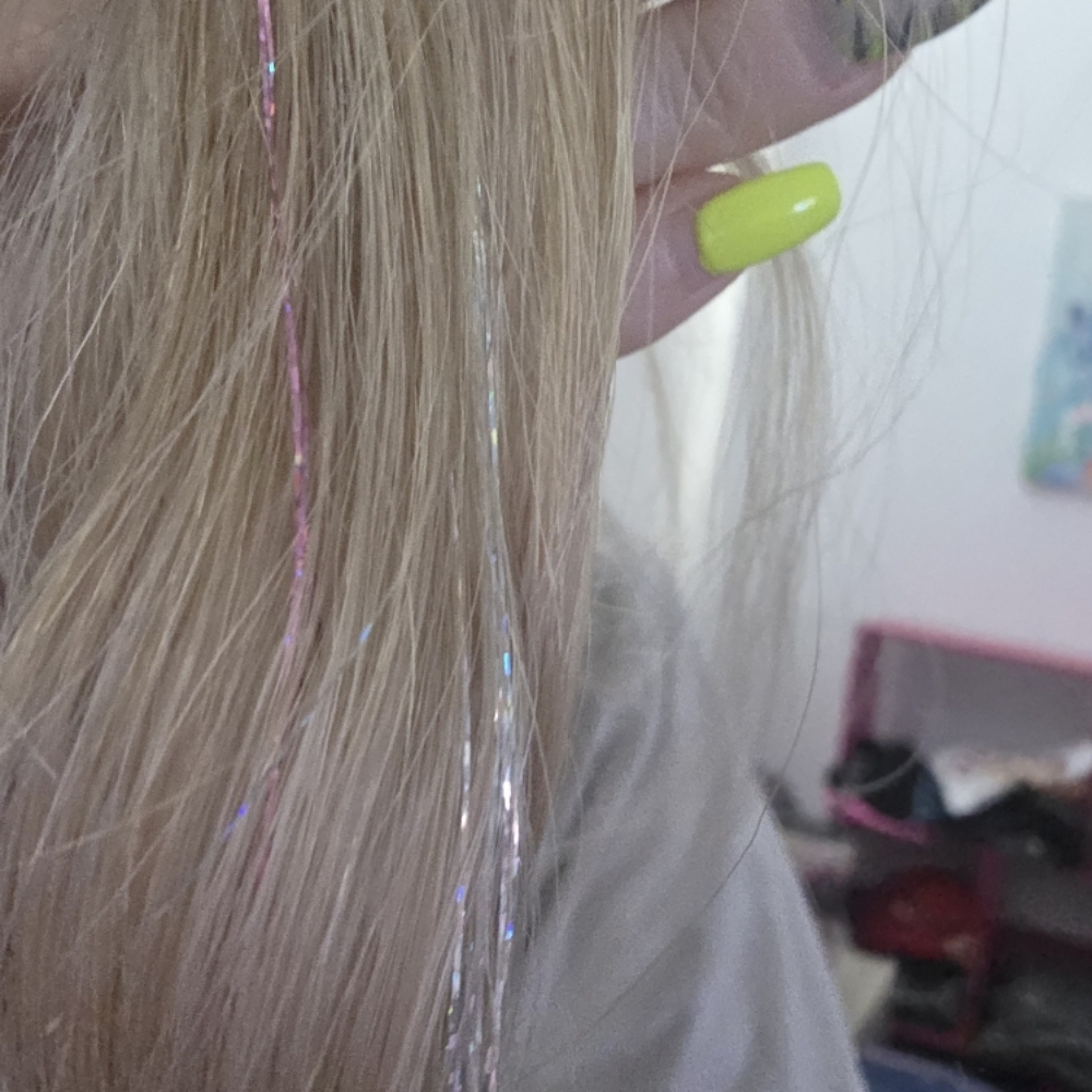 Hair Tinsel Application at The Amethyst Studio in Peoria, AZ
