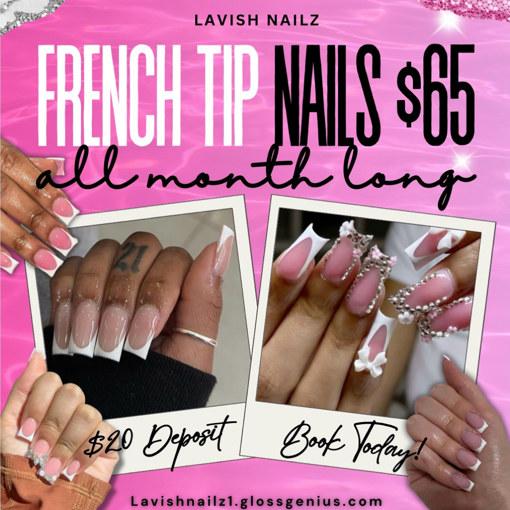 French Tip Nails Special at Lavish Nailz in Tampa, FL