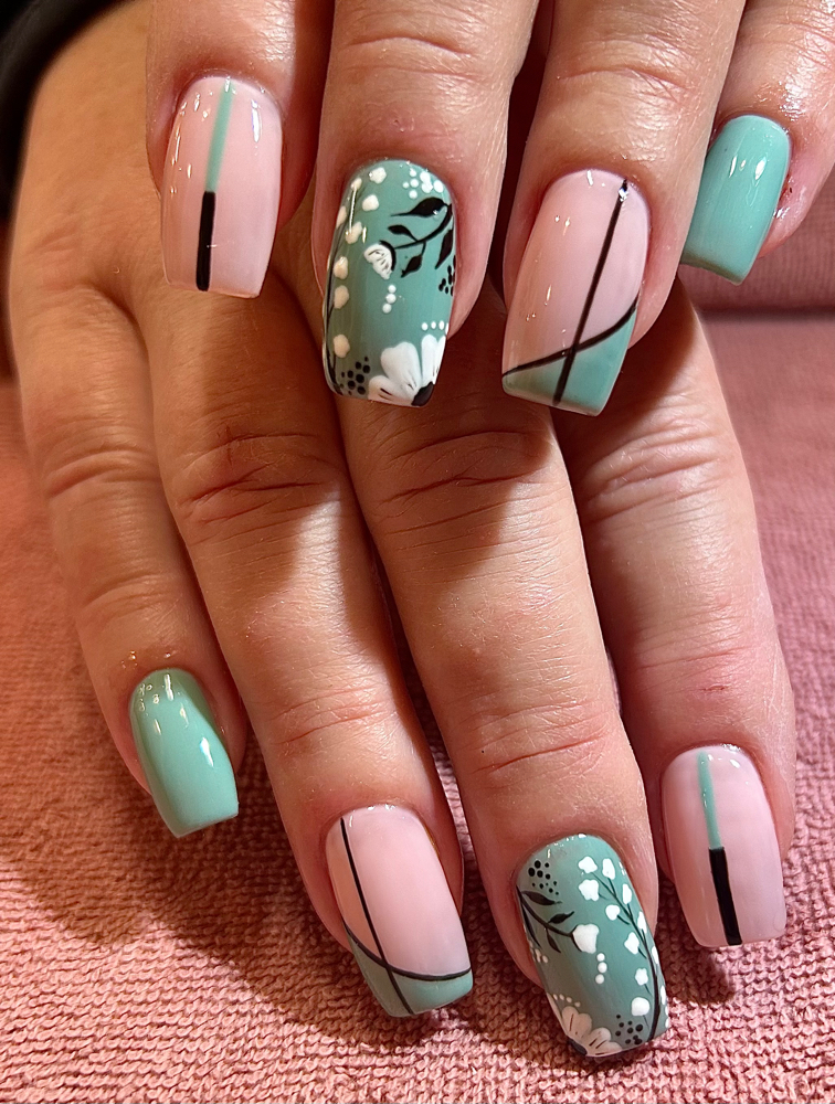 Polygel Fill with Gel Polish