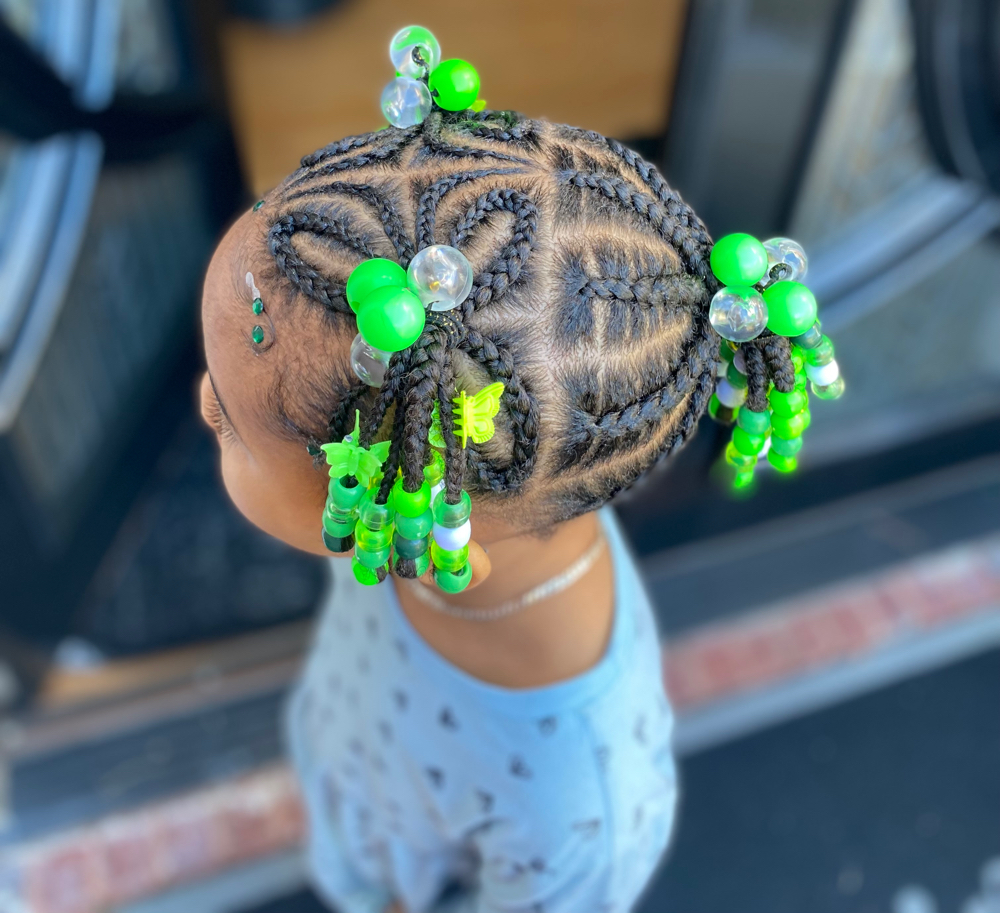 2 Butterfly Ponytails With Ponytail In Back