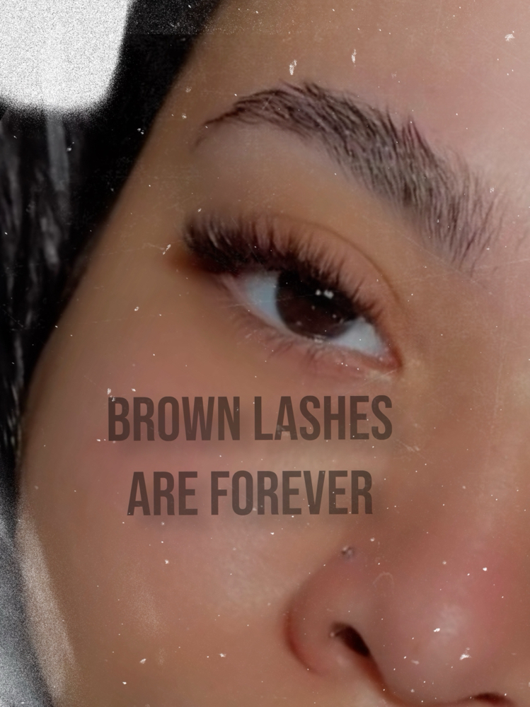 OFF BLACK/ Brown Lashes (whispy)