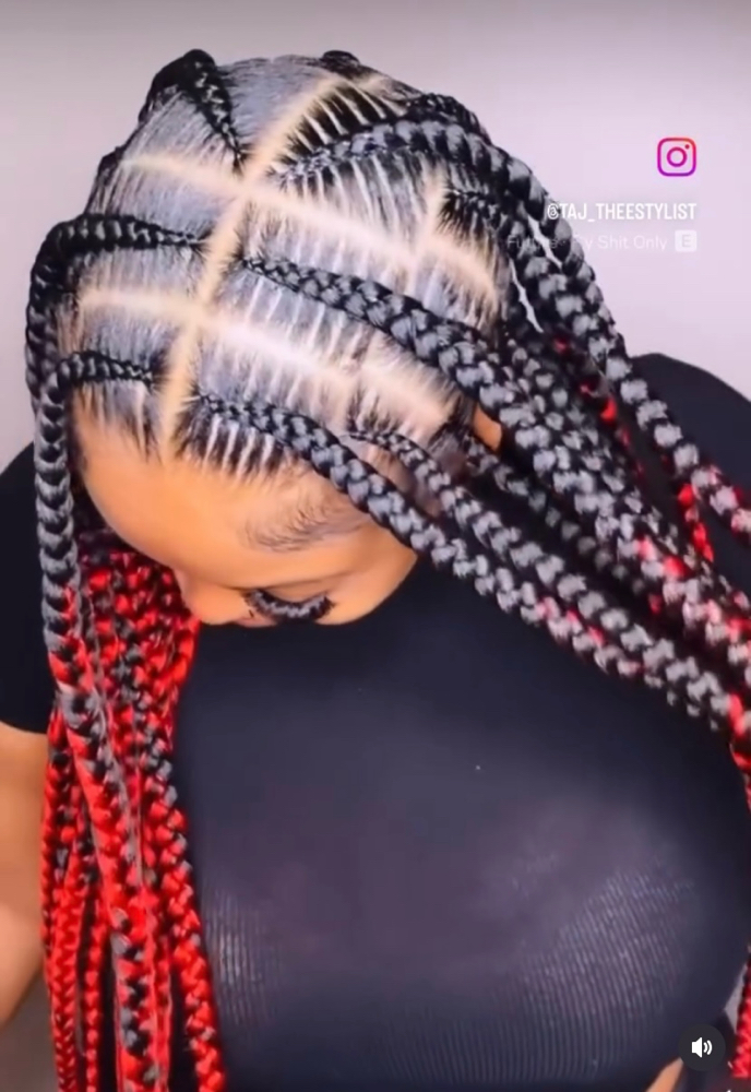 Layered Stitch Braids at Aramati by Taj in New Braunfels, TX