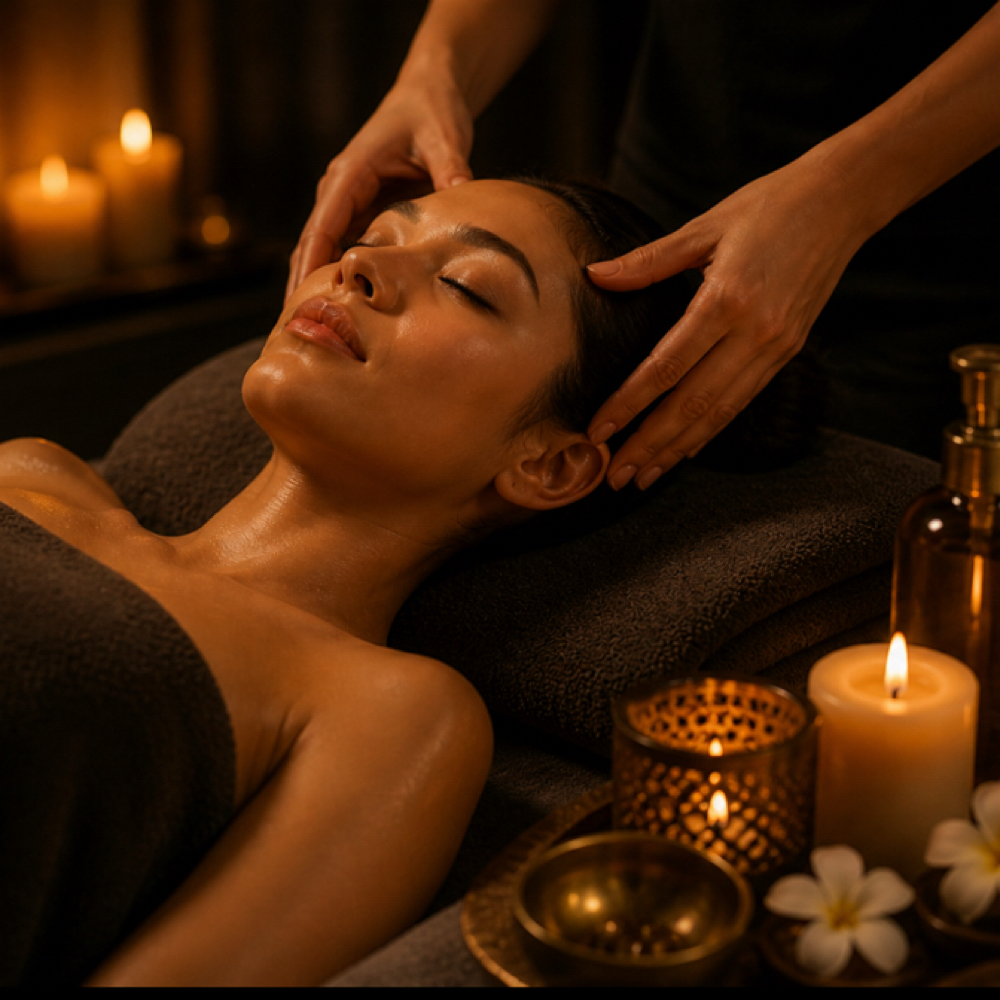 Candlelit Massage + Facial at HFS Trichology & HeadSpa Inc. in Stockton, CA