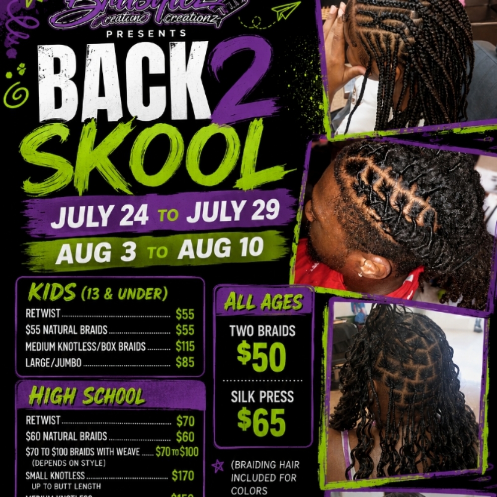 Back To School Special HS at Bri Stylez in Orlando, FL