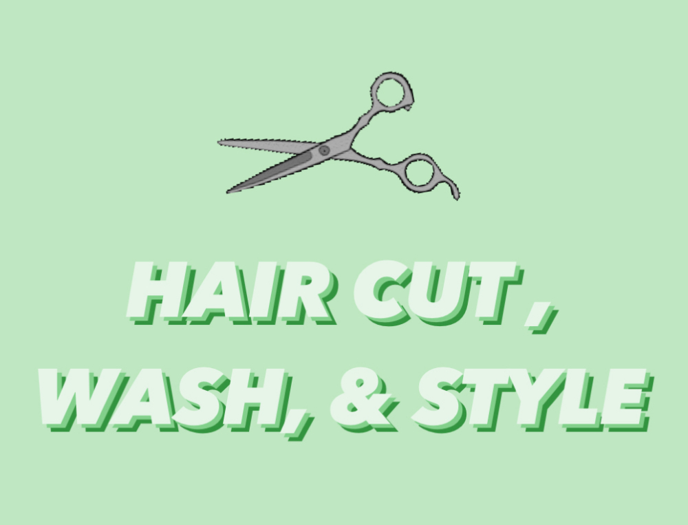 HAIRCUT W/WASH & STYLE