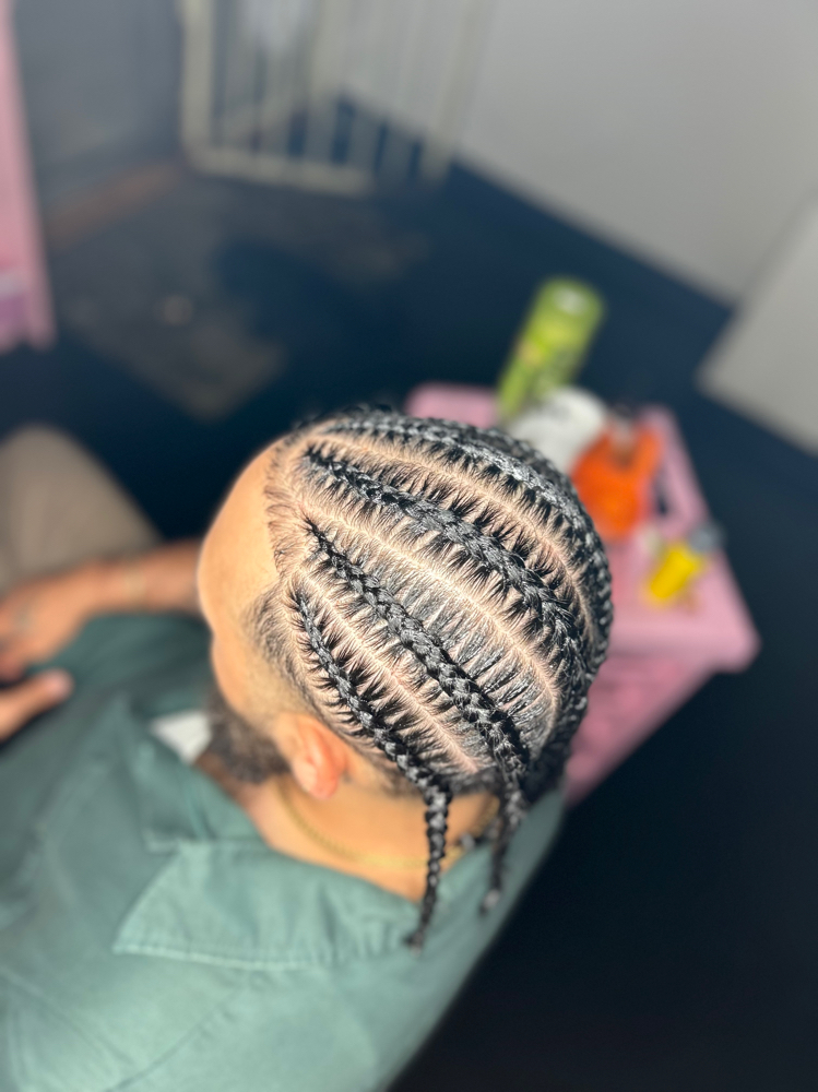 6 Braid Cornrows