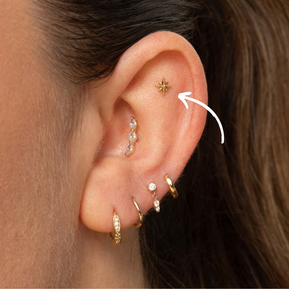 Flat Cartilage Piercing