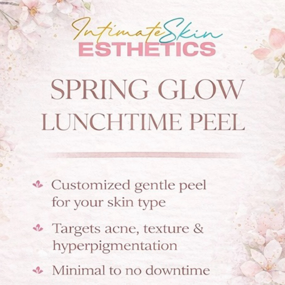 Spring Glow Lunchtime Peel at Rockii’s intimate skin & esthetics in Va Beach, VA
