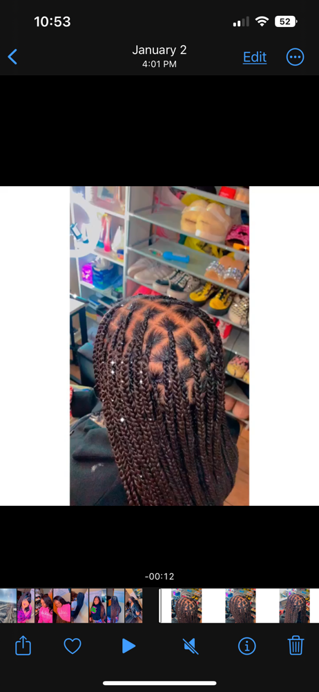 Medium Knotless Braids at HairrFlo in Los Angeles, CA